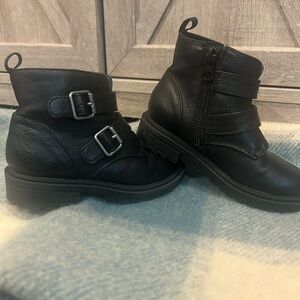 Cat & Jack Black Kids Boots with Buckles